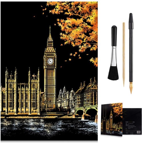 Scratch Painting Kits for Adults Rainbow Painting Art Paper, for Adults and Kids - Picture 2 of 9