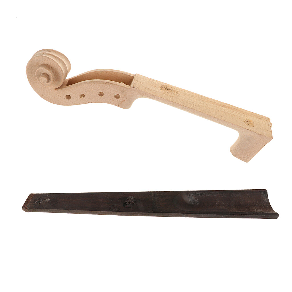 Violinenhals Aus Ahorn Mit Ebenholz-Griffbrett – Für 4/4 Violine, Schwarz, Ersatzteil Für Reparatur & DIY