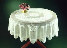 Traditional Floral Cream Lace Stain Release 36" Round Table Cloth  £9.99 Each