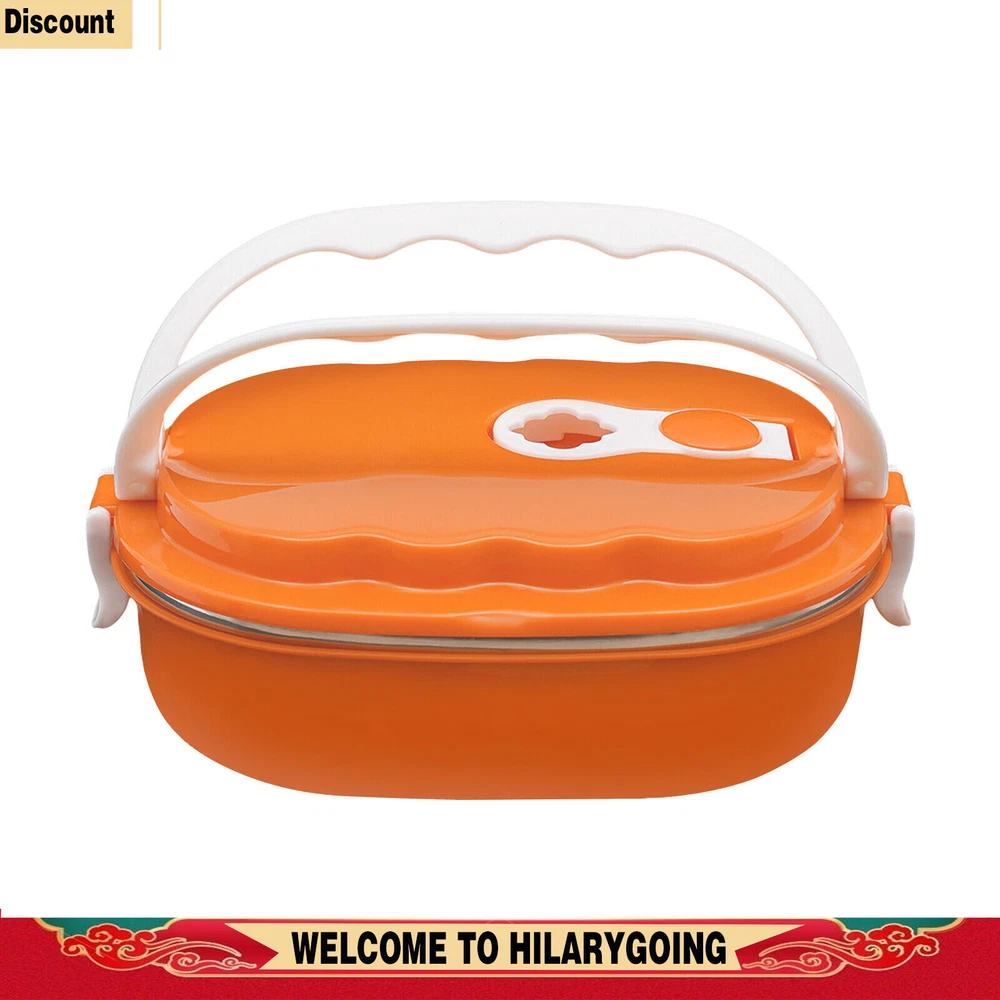 Lunch Box 0.9L/30.4oz Warmer Bento Box Portable Food Container Stainless Steel