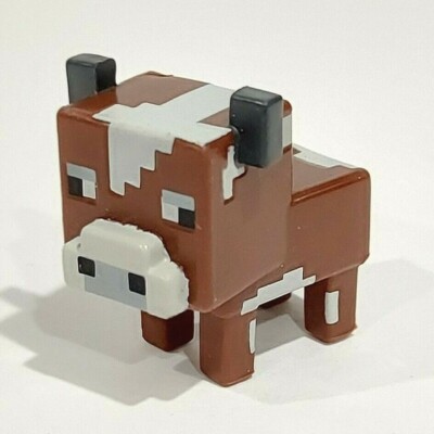 Minecraft Mini-Figures 1'' Brown Cow Grass Series Action Figure Mojang