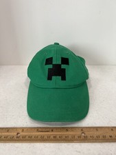 Minecraft Creeper Baseball Cap Hat Youth one size Adjustable Green Jinx