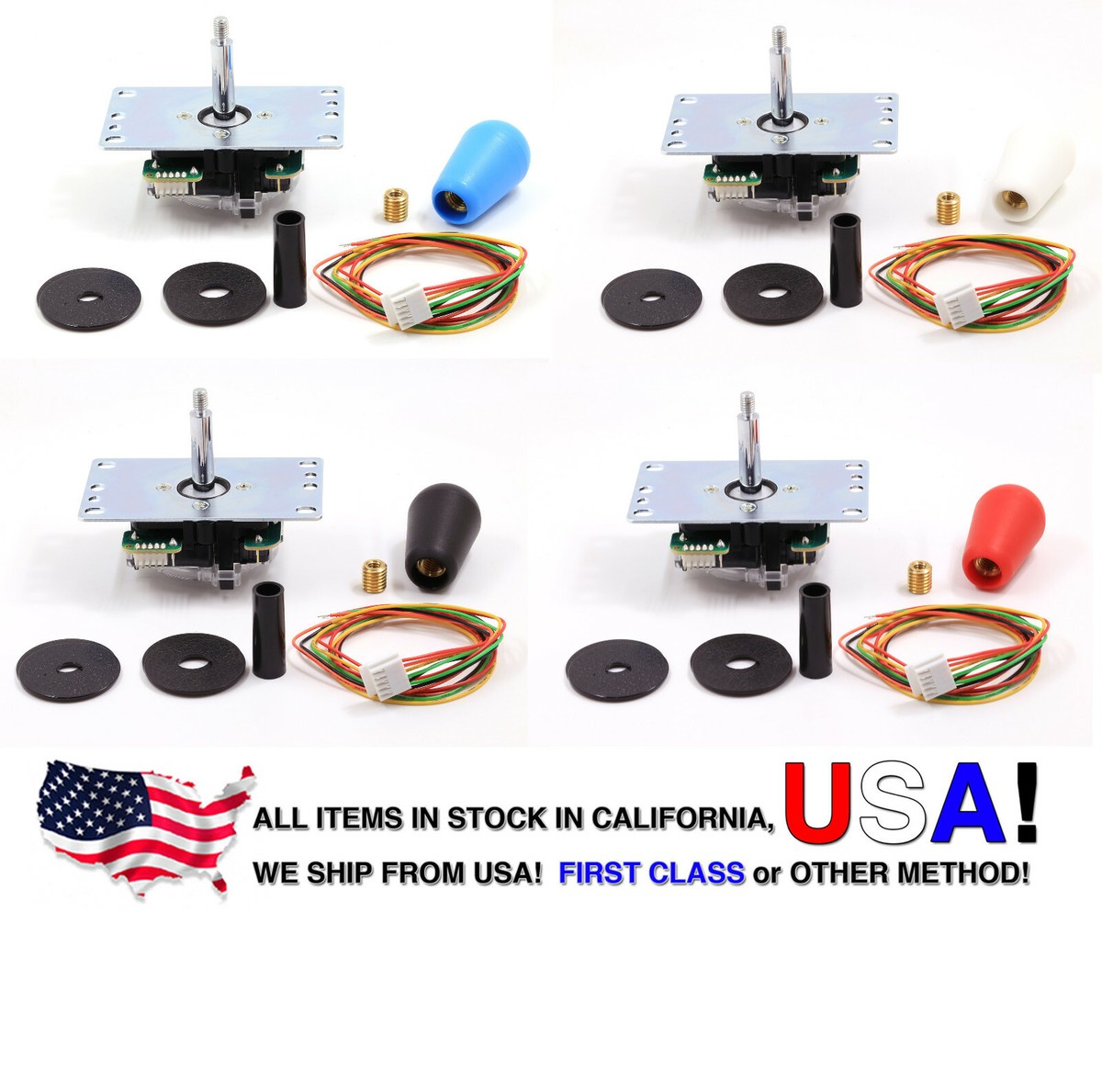 Sanwa Joystick JLF-TP-8YT-SK with Bat Top Handle LB-30N Sanwa Joystick JLF-TP-8YT-SK with Bat Top Handle LB-30N