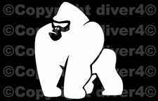 Grumpy Gorilla Car Truck Window Cut Vinyl Decal Sticker US Seller