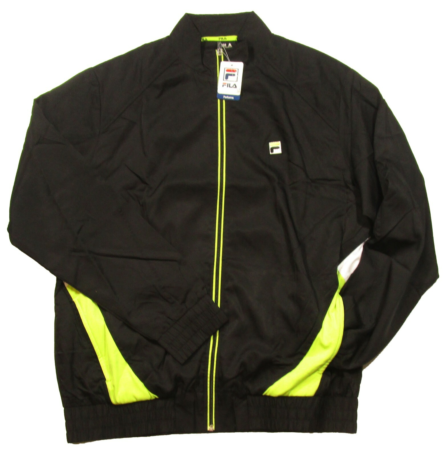 FILA Giacca Track Leggera Leggera Piena Cerniera Nera Centro Court