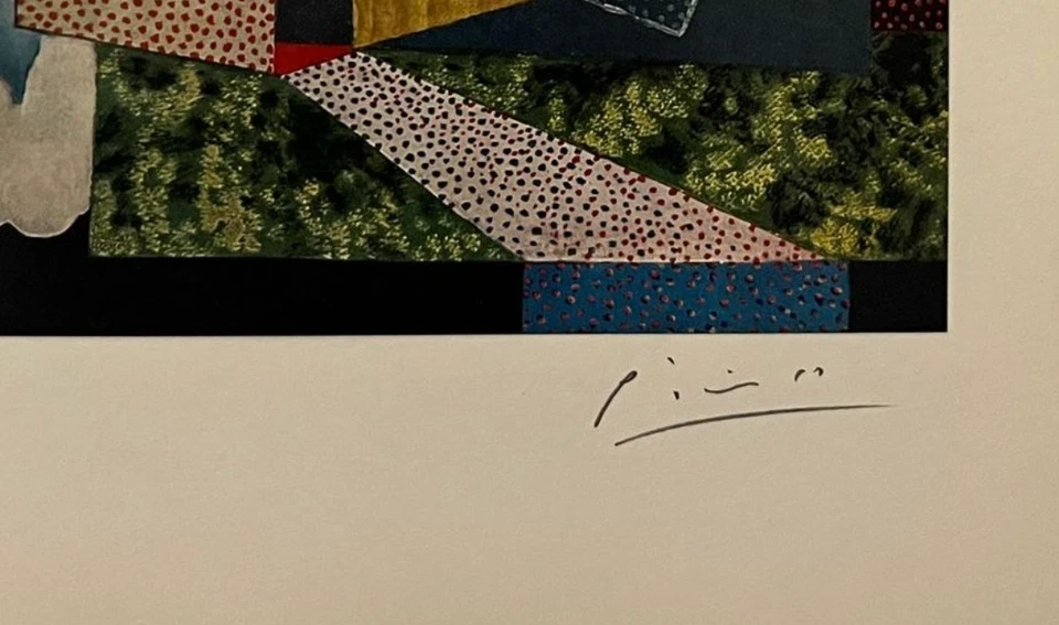 Impresión original firmada de Pablo Picasso, certificado de autenticidad y tasación por $3,500 USD (%7) Foto 4 de 4