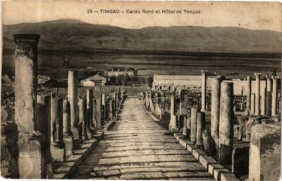 CPA AK Algerien-Timgad-Cardo Nord und Hotel de Timgad (236818)