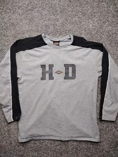 VTG Harley Davidson Mile High HD Aurora CO Gray Long Sleeve Shirt Size M- Canada