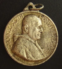 Vintage Pope John XXIII Medal Religious Holy Catholic Saint Christopher Jesus