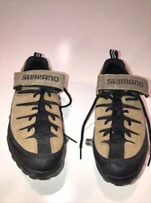 Shimano SH-M035 Mountain Bike Cycling Brown/Black Shoes Size 7 W/Wellgo WPD800