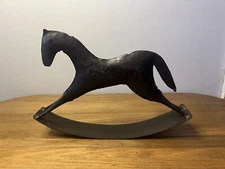 Metal Art Rocking Horse Primitive Country Farmhouse Rustic Brutalist Med 11 x 7"