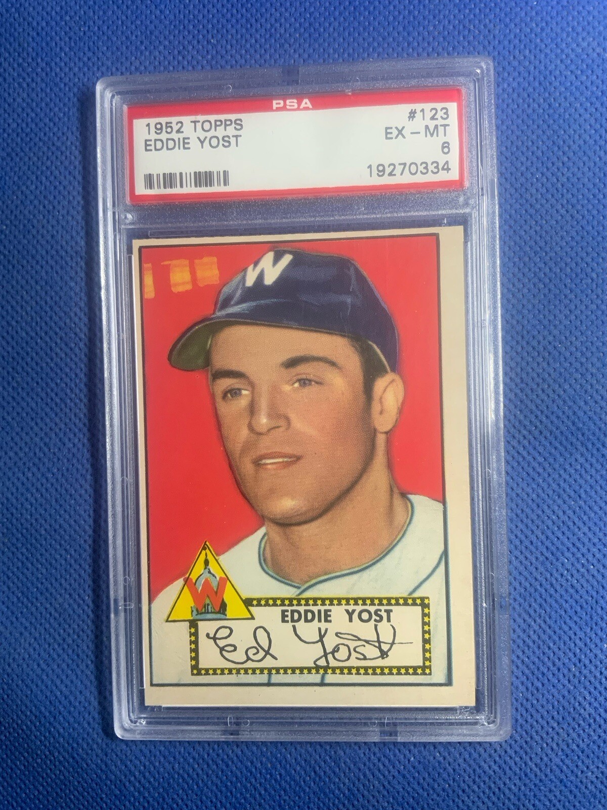 1952 TOPPS #123 EDDIE YOST SENATORS PSA 6