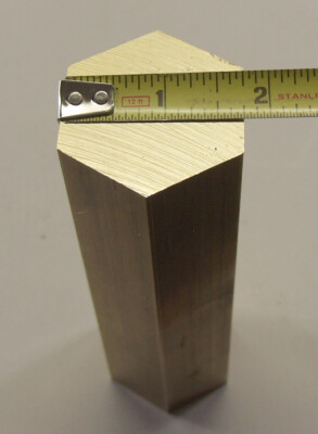 1 ¾  Hex, C360 Free Cutting Brass, 6  Long, Net Weight 4.86 Lbs. New Stock
