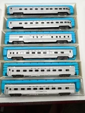 N Scale Atlas S.F. Passenger Baggage Dormitory Coach Observation 2661 2662 2664