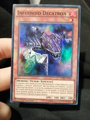 Yugioh Infernoid Decatron Card CORE-IT039 Super Rare 1st Edition Ita NM-