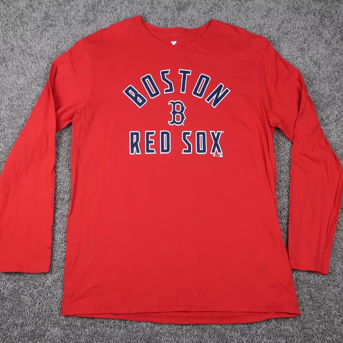 Boston Red Sox Shirt Men's Large L Red MLB Fanatics Light Breathable  Long Sleeve