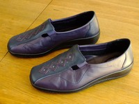 Ladies Hotter Calypso Shoes Navy / Purple Size 5 Exf Ladies Hotter Calypso Shoes Navy / Purple Size 5 Exf