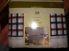 New Sealed Mainstays 128 Thread-Count Sheet Set, Queen
