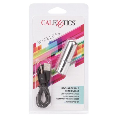 Wireless Mini Bullet USB Rechargeable Waterproof Silver 2.5 Inch
