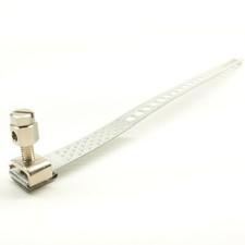 Galvanized Steel 6", 10" or 12" Ground Strap to Pipe 10-14AWG Grounding Wire