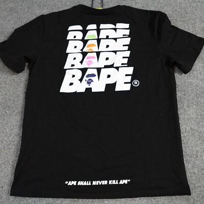 BAPE Tシャツ Bape T-shirt Large Black Double Sided Made in Japan | eBay