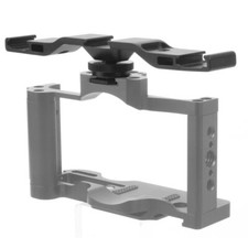 FEICHAO Dual Cold Shoe Mount Extension Bar Aluminum Alloy Flash Bracket New