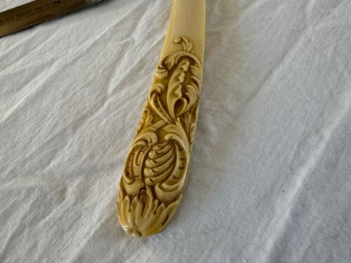 Antique Simmons Hdwe Co USA #5 "Superior" Straight Razor Fish Carved Handle - Picture 4 of 7