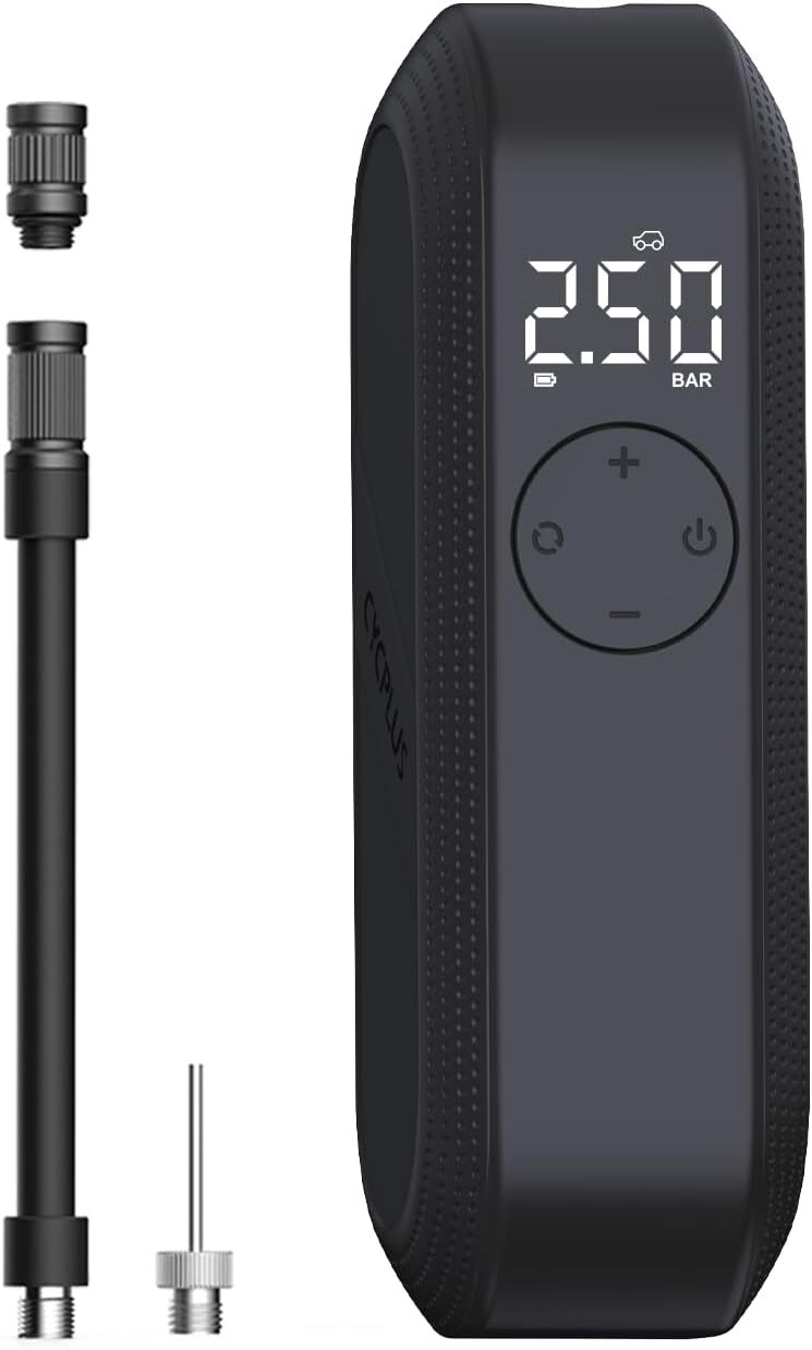 CYCPLUS 150 PSI Portable Electric Air Pump for Bikes and Cars