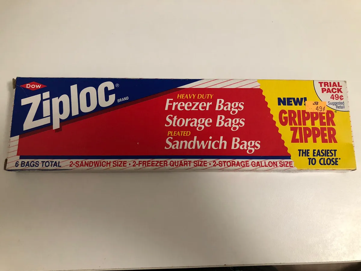 Ziploc Variety Pack Freezer Storage Sandwich Bags VINTAGE New 1990 6 Bags  Total