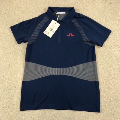 J Lindeberg Womens Polo Shirt Medium USA Golf New Alizee Blue