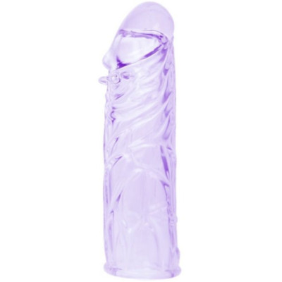 PENIS EXTENSION PHALLIC SHEATH REALISTIC EXTENSION EXTENDER 14CM LILAC
