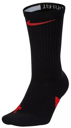 Nike Elite Basketball Crew Socks Black Red S Youth 3Y-5Y Women 4-6 $16 - Picture 11 of 19