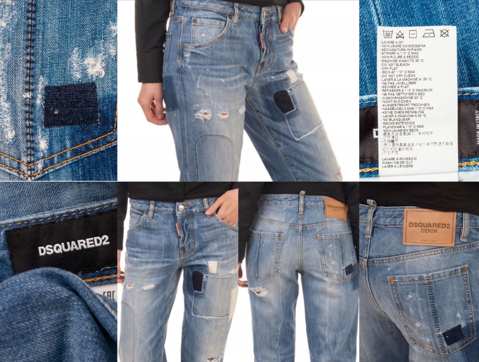 Dsquared2 Boyfriend Hockney Pants Denim Trousers Iconic Rare BNWT 38 image 2
