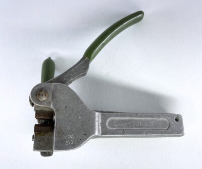 Vintage E.J. Brooks Crimping / Seal Hand Tool - Model 810 _ Newark NJ 07107 _ EJ