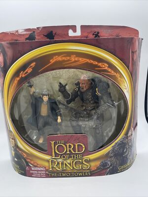 Lord of the Rings Action Figure Set MERRY Grishnakh Two Towers Goblin Hobbit