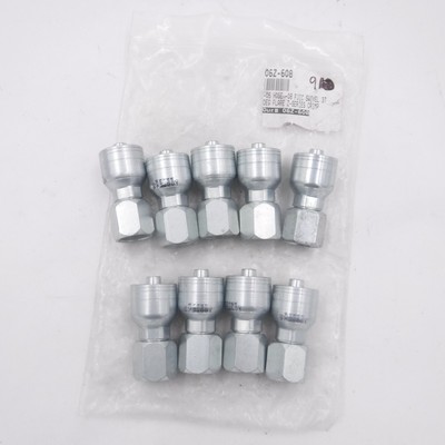 9 Pack Danfoss 06Z-608 Female JIC Swivel 37° Flare Straight Couplings