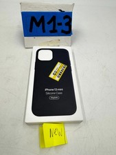Apple iPhone 13 Mini Silicone Phone Case Midnight Black Non-Slip with MagSafe