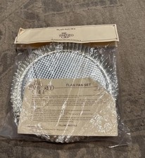The Pampered Chef Flan Pan Set of 2 Metal Tar...