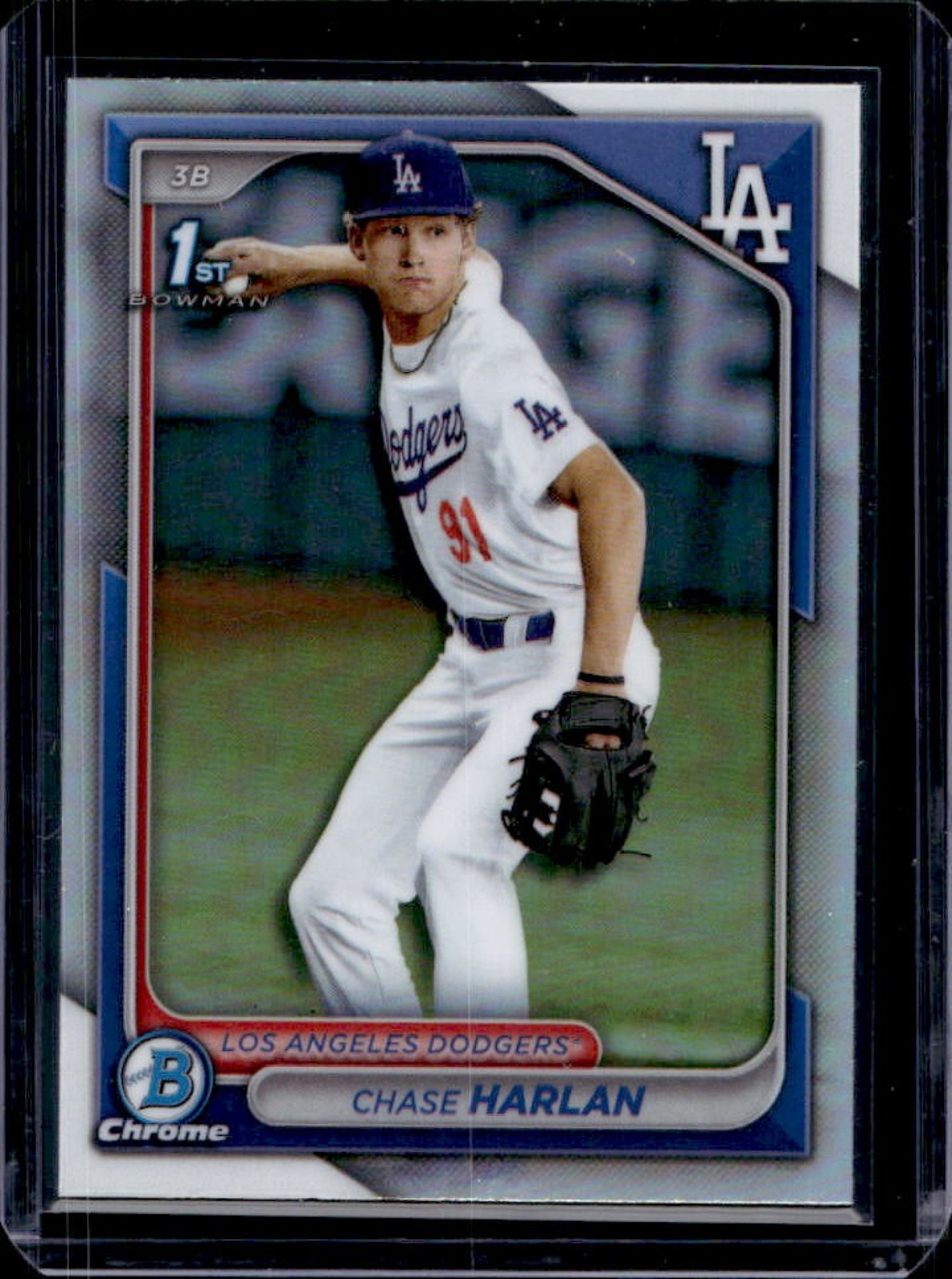 2024 Bowman Draft Chase Harlan Chrome Refractor 1st Prospect #BDC-96 Dodgers