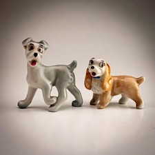 Wade Whimsies Lady & The Tramp Disney Miniature Figures England Restored