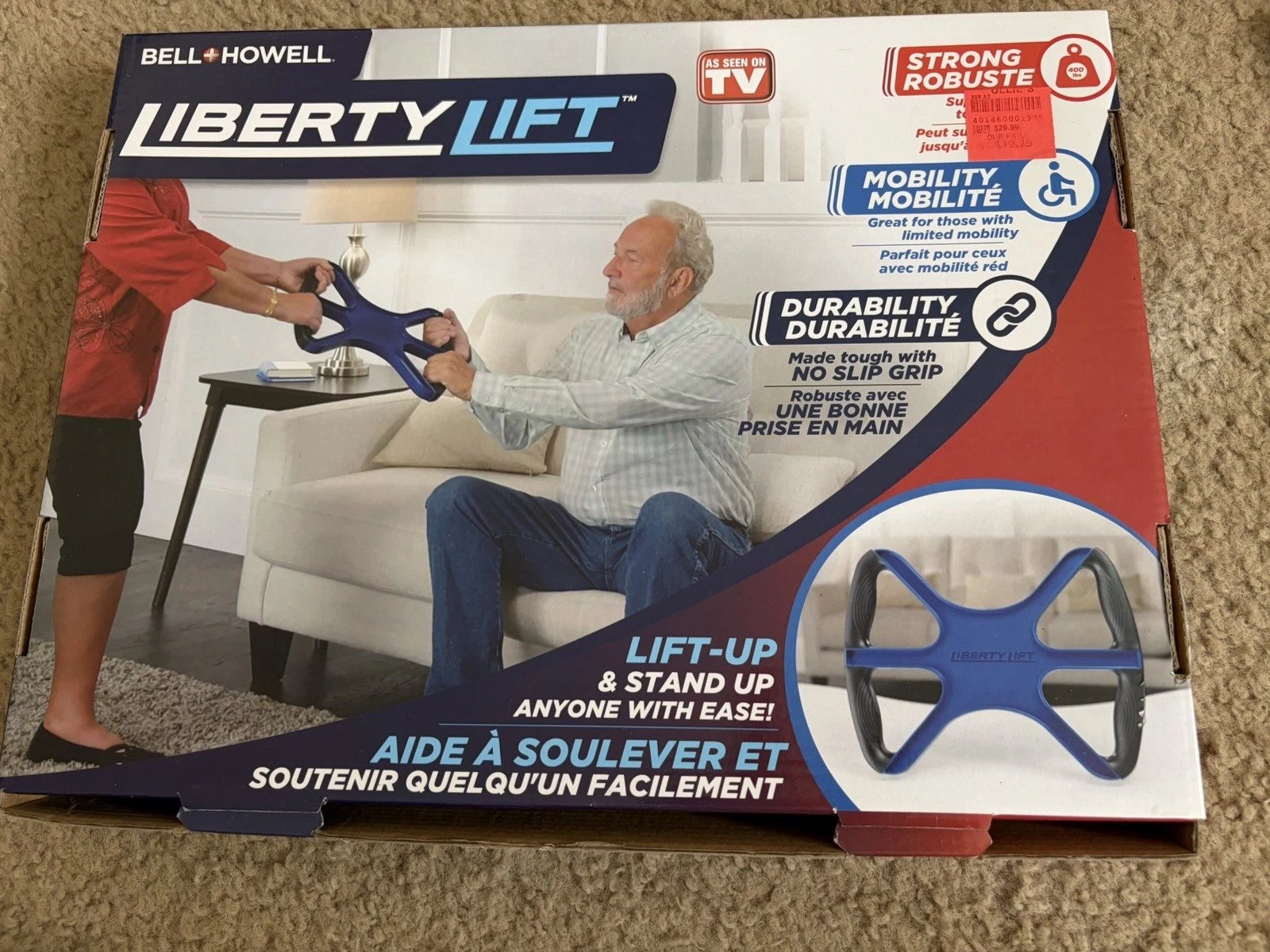 Liberty Lift Standing Aid – Bell & Howell Non-Slip Grip, Open Box