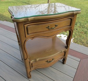 Vintage French Provincial 2-Drawer Nightstand / End Table by R-Way Furniture Co.