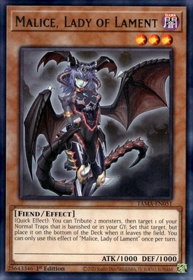 Yu-Gi-Oh! Malice, Lady of Lament 1st Ed. TAMA-EN051 Rare NM/LP x1