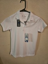 Nautica Big Kid Boys School Uniform Polo T-Shirt White XL