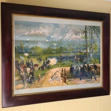 1887 The Battle of Kenesaw Mountain. Original Prang & Co. Civil War Lithograph