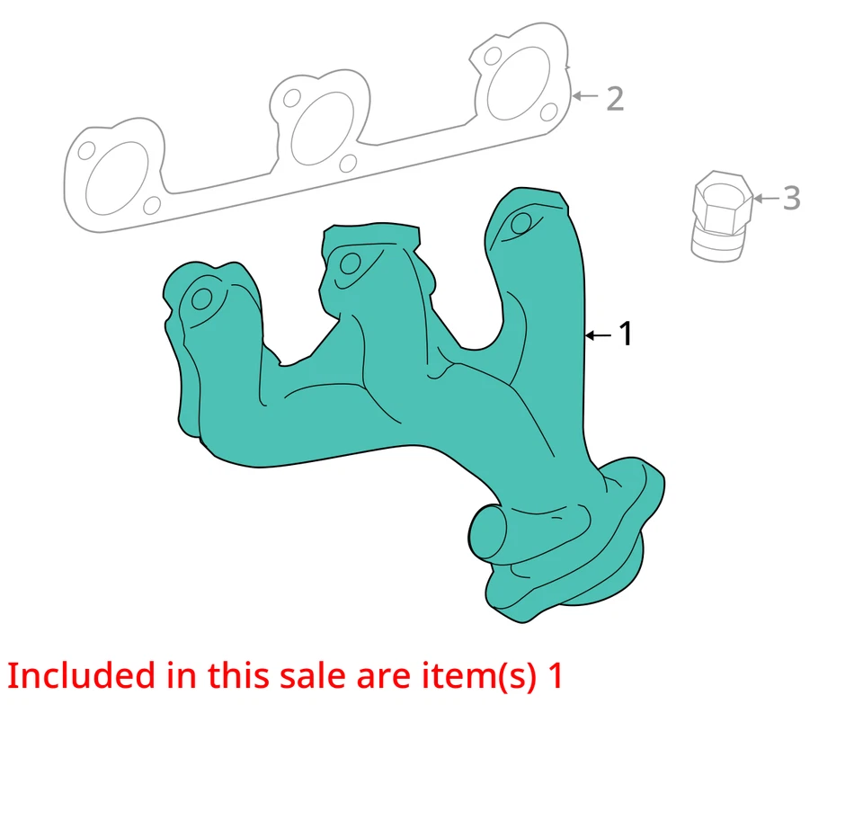 Ford Explorer 2002-2010 colector de escape 1L2Z9430CB NUEVO OEM Foto 3 de 4