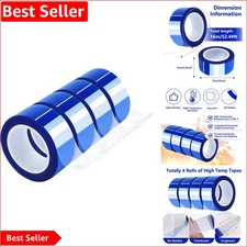 Blue Heat Transfer Tape - 4 Rolls, Versatile for All Heat Press Needs