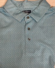 NWT Ben Hogan Performance Short Sleeve Polo Golf Men  s 2XL Graphic Blue UPF 15