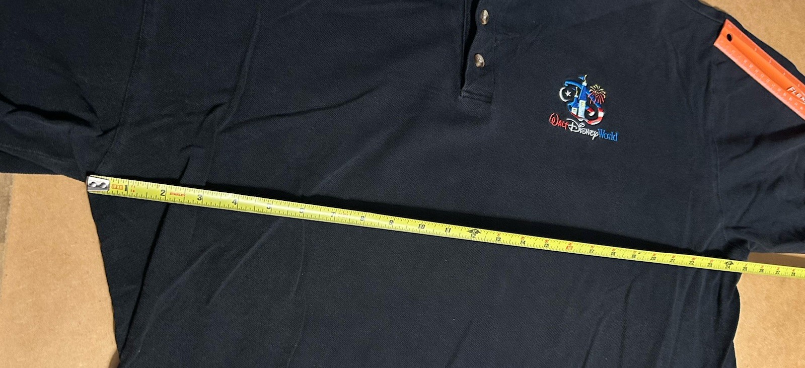 VTG Walt Disney World Polo Shirt Men 2XL Black Short Sleeve Castle Fireworks thumbnail 19