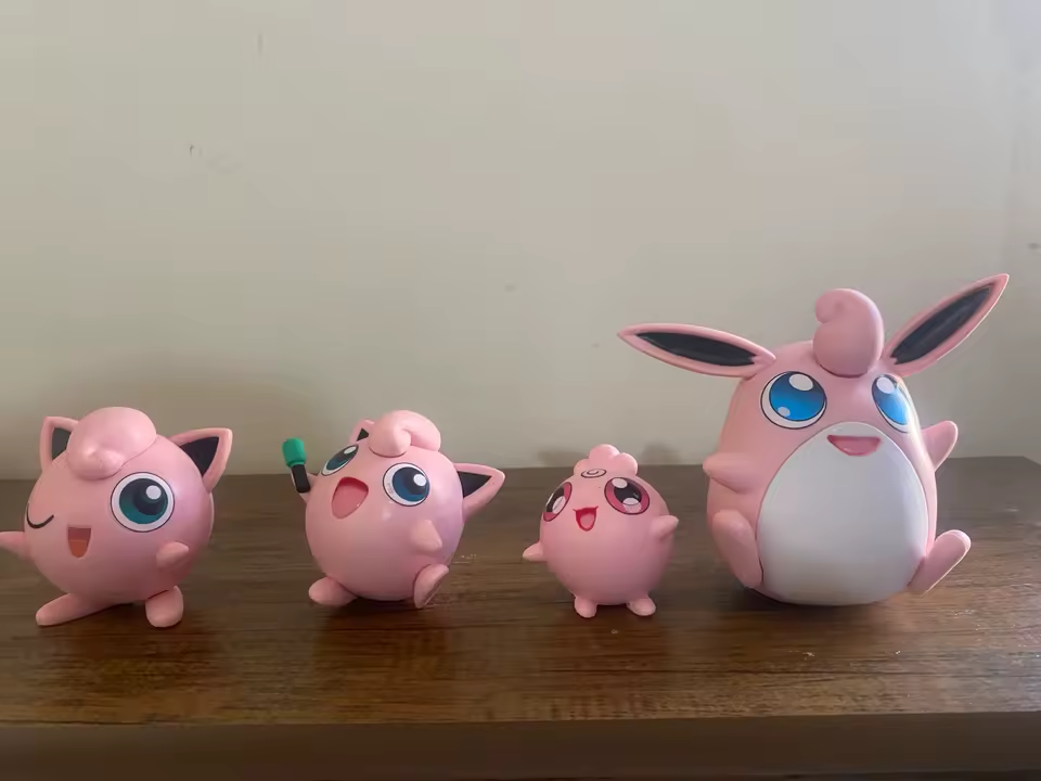 4Pcs/Set Jigglypuff Wigglytuff Action Figure Toys 12Cm